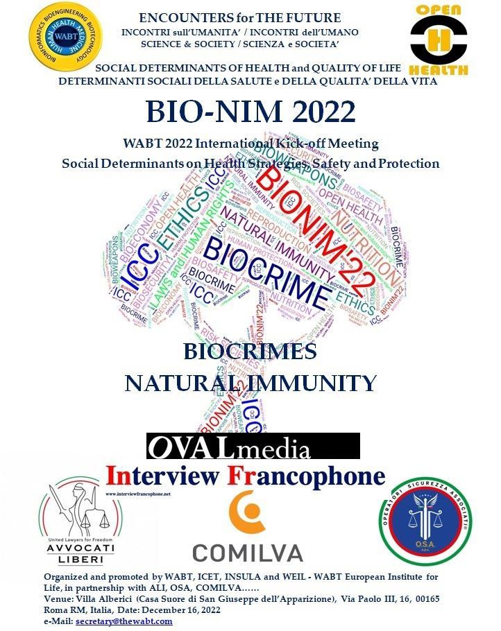 Roma, 16.12.2022 – BIONIMM 2022 “LABORATORIO ITALIA: DAI DIRITTI AL SACRIFICIO UMANO”
